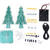 Baxnore Kit elettronico 'albero di Natale in 3D, 16 display leggero con 4 modalità lampeggianti, circuito di plug e play, decorazione per le vacanze alimentata (-10111190227411)