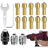 Generic Set di pinze | Punta da trapano in - 1/32-1/8 di pollice senza chiave di ricambio per utensili rotanti, accessori per smerigliatrice elettrica