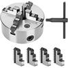 Kuuleyn Mandrino a 4 griffe, 6,3 pollici Set mandrini autocentranti per tornio a 4 griffe con chiave a T Precisione 0,02 mm