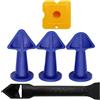 Jyving 5Pcs Applicatore Ugello Calafataggio Strumento di Finitura Spatola Colla Plastica Pala Giunti Mattoni Pavimento Rimozione Silicone Malta Kit