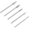 HOMSFOU 5 pezzi Punte Incisione Legno Acciaio Ad Punte per Trapano Rotativo Strumenti per Intaglio e Lavorazione Legno Compatibili con Utensili Rotanti e Micro Trapani