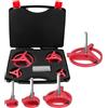 Hiraith Kit per Alesatore Tubi 4 Pezzi con 3 Inserti Quadrati in Carburo 1-1/2in 2in 3in 4in Strumenti di Smussatura per PVC CPVC ABS PP PE