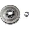 IVOOJA .325 7T Pignone per catena del tamburo frizione adatto per motosega Husqvarna 340 340E 345 345E 350 351 353 445 445II 445E 450 450E 450E II