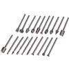 Gadpiparty 20 pezzi Utensili Rotanti in Acciaio Resistente per Intaglio Legno Lucidatura e Foratura Precisione Professionale per Modellismo e Fai da Te