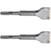 Supertool Punta per malta da 40 x 160 mm, 2 pezzi, scalpello per martello rotante a 4 punte, raschietto per pavimenti per piastrelle, muratura, mattoni, cemento (attacco quadrato)