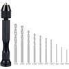 JINSHANGTOPK Set di punte professionali per trapano a mano, mini twist (0,8 - 3,0 mm), Precision Hand Drill Bit Rotary Tools Set of 11, for Metal Wood, Manual Work DIY Jewelry, Assembling, Model Making