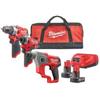 Milwaukee KIT Milwaukee M12 FPP3C-601 3 UTENSILI M12 FPD2- M12 CH- M12FID2 + KIT ENERGY 12V 6AH