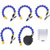 Glomora Soldering Helping Hand,4 Flexible Clamps and Magnifying Glass with Aluminum Alloy Base for Electronic Repair Industrial Welding