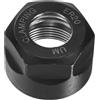 M METERXITY Confezione da 1 dado di serraggio ER20-A (M25), dadi esagonali di bloccaggio in acciaio 40CR, diametro del foro 16 mm per supporto mandrino fresatura ER/tornio [nero]