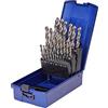 SW-Stahl Set di Punte Elicoidali HSS-G, DIN 338, 1-13 mm, 25 Pezzi | Punte in acciaio rettificato per metallo e ferro, angolo di punta 118 gradi, taglio a destra in valigetta di plastica