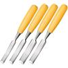 GZHXF 4 pezzi 16/18/22/24 mm 4 pezzi Set di scalpelli for intaglio del legno professionali for la lavorazione del legno con strumenti ergonomici for intaglio del legno Strumenti ausiliari fai da te