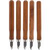 DOITOOL Set di 5 Coltelli da Intaglio in Legno Manico in Legno, Sharp Tool Professionale per Lavorare e Creare Disegni Artigianali