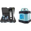 hedue® Laser rotante Q1 - laser rotativo autolivellante con raggio laser rosso, in valigetta grande (con treppiede, telecomando, ricevitore laser, piastra di livellamento, caricabatterie)