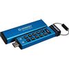 Kingston IronKey Keypad 200C Drive flash Type-C USB, crittografia hardware Certificazione FIPS 140-2 di Livello 3 (in fase di approvazione) con crittografia hardware XTS-AES a 256-bit - IKKP200C/256GB