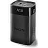 NGS Twix 20 - Batteria portatile 20000 mAh, 65 W, ricarica rapida, USB-C 20 W, USB-A QC 22,5 W, display LED preciso, compatto e leggero, compatibile con iPhone, Samsung, Xiaomi, Huawei, Laptop