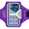 JEMACHE Fascia da braccio per Samsung Galaxy S26 S25 S24 S23 S22 Ultra/Plus/FE, fascia da braccio con supporto per auricolari (viola)