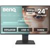 BenQ GW2490C 23,8 1080p FHD 144Hz IPS Eye-Care Monitor casa-ufficio, USB-C, 1080x1920, Ottimizzatore Visivo, Senza Sfarfallio, Luce Blu Bassa, Cornice Ultra Sottile, Certificato TÜV, Eye-CareU