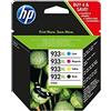 HP 933XL Pack cartucce ciano + giallo + magenta per stamapnti InkJet