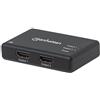 Manhattan 207669 HDMI video splitter - Video Splitters (HDMI, Gold, 0.9 m, 3840 x 2160,4096 x 2160, 480i,480p,576i,576p,720p,1080i,1080p,2160p, 340 MHz)