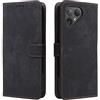 XINNI Cover per Fairphone 5 Custodia, RFID Protection Flip Magnetica Pelle PU/TPU Portafoglio, Nero