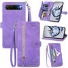 MOJIA Custodia Portafoglio per ZTE Nubia Air, Pelle PU Flip Cover per Telefono con Guscio Interno in TPU, Multifunzione Porta Carte con Cinturino Polso. Viola