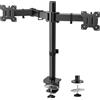 HUANUO Supporto Doppio Monitor per Schermo 13 a 32 Pollici, supporto per monitor regolabile in altezza inclinabile girevole, VESA 75/100mm