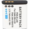 AccuCell Batteria adatto per SANYO DB L80, DMX CG10, VPC CG10, VPC X1200