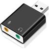 Clydewy Scheda audio esterna USB convertitore audio jack da 3,5 mm per PC, PS4, PS5, Laptop compatibile con Windows e Mac, qualità del suono ad alta definizione, design compatto Plug and Play