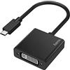 Hama Adattatore USB C - DVI per monitor per trasferimento dati digitali e video (4K, spina sottile, materiali flessibili, Thunderbolt-3/4) nero