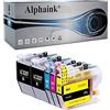 alphaink 5 cartucce compatibili con Brother LC-3237 LC-3237XL per stampanti Brother MFC-J6945DW, MFC-J5945DW, MFC-J6947, MFC-J6000DW, MFC-6100DW.