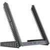 Stalflex Supporto da Tavolo con Montaggio a Ripiano Rack 19 Pollici 12U - Armadio Rack e Armadietti per Apparecchiature di Rete - Ripiano per Armadio con Angolo di Inclinazione Regolabile