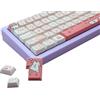 Cmokifuly Cat Cute Keycaps MDA Profile Keycaps, Custom PBT Keycaps per Tastiera Meccanica, 148 tasti Dye Sub Cute Key Cap (rosa)