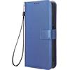 RonRun RonRon Cover Blackview A52 Libro, Flip Custodia Portafoglioin Pelle, Antiurto case per Blackview A52, blu