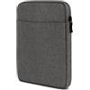 moex Custodia per eBook per Amazon Kindle Paperwhite 2024 con cerniera e scomparto per accessori, in tessuto e-reader custodia morbida imbottita, custodia protettiva minimalista Dash Case, grigio