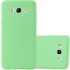 Cadorabo Custodia per Samsung Galaxy J7 2016 in Candy Pastello Verde - Morbida Cover Protettiva Sottile di Silicone TPU con Bordo Protezione - Ultra Slim Case Antiurto Gel Back Bumper Guscio
