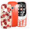 ESACMOT Custodia TPU Stampata + 2 Pellicole in Vetro Temperato Compatibili con Nokia 3310 2017, Cover Artistica Slim Antigraffio Antishock, Protezione Totale