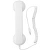 GLOGLOW Cornetta per telefono wireless retrò, suono chiaro, a prova di radiazioni, con altoparlante HD, stile retrò, per casa, viaggi, ufficio (bianco)
