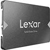 Lexar SSD NS100 128GB 2,5 SATA III (6 Gb/s), interno, velocità di lettura 520 MB/sec, più resistente perché senza parti mobili, nero