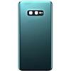 Senza Marchio (KIT) Copri Batteria + biadesivo + lente compatibile con SAMSUNG GALAXY S10E / G970 SM-G970F Ricambio Vetro Posteriore Back Cover Retro Scocca adesivo + lente con cornice CAMERA (Green)