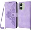Netany Cover per Redmi 13C/Poco C65 con Cordino, Flip Portafoglio Magnetica Custodia in Pelle, [2 Porta Carte][Chiusura Magnetica],Custodia Libro Antiurto Cover per con Laccio per mi Poco C65 (Viola)