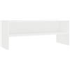 vidaXL Mobile TV con Vano a Giorno Stile Classico Pratico Credenza Armadietto Basso Multimediale Bianco 100x40x40 cm in Truciolato