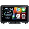 Generic Autoradio 2 Din Android 14 9 pollici Touchscreen per Suzuki Jimny 2018-2020 con CarPlay/Android Auto GPS Navi Bluetooth FM, Wifi Comandi al Volante+Telecamera Posteriore(W-2(2G+32G))