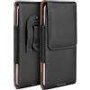 moex Custodia Plug Case per Samsung Galaxy A33 5G con clip per cintura, in pelle PU, da inserire in pelle, colore: Nero
