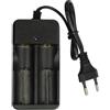vhbw caricabatterie da 2 compatibile con 16340 / CR123A pile, batterie Li-Ion