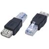 Avejjbaey Adattatore Ethernet a USB A femmina a 8P8C RJ45 maschio adattatore Ethernet per rete ad alta velocità, 2 pezzi