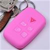 mt key Custodia protettiva in silicone per portachiavi per auto rosa compatibile con Smartkey Land Rover Discovery IV Range Rover Sport Evoque 2009-2017