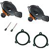 Superauto hi-fi Hertz DSK 130 dsk130.3 Kit 4 casse Altoparlanti 13 cm + supporti casse compatibile con Renault Megane III dal 2009 anteriore