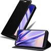 Cadorabo Custodia Libro per WIKO VIEW 2 PLUS in NERO DI NOTTE - con Vani di Carte, Funzione Stand e Chiusura Magnetica - Portafoglio Cover Case Wallet Book Etui Protezione