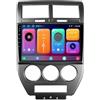 KGAIXN Android 13 2 DIN Radio 9 Pollice Schermo touch per auto per Jeep Compass 1 MK/Compass Patriot 2006-2010 con Telecamera Posteriore/Wireless Carplay/BT/FM/navigazione GPS Controllo al volante(2+32G)