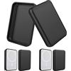 GHIJKL Confezione da 2 custodie compatibili con batterie Magsafe, ultra sottili in TPU antiurto, custodia protettiva antigraffio per batteria Magsafe, nero/nero